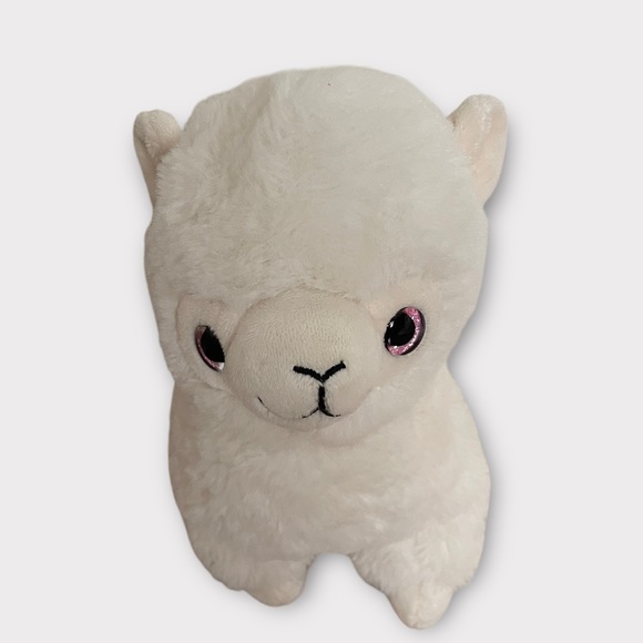 Keel Toys Alpaca Llama Soft Toy Plush Cuddly Animal White Pink Eyes Age 1+ Years - Picture 2 of 12